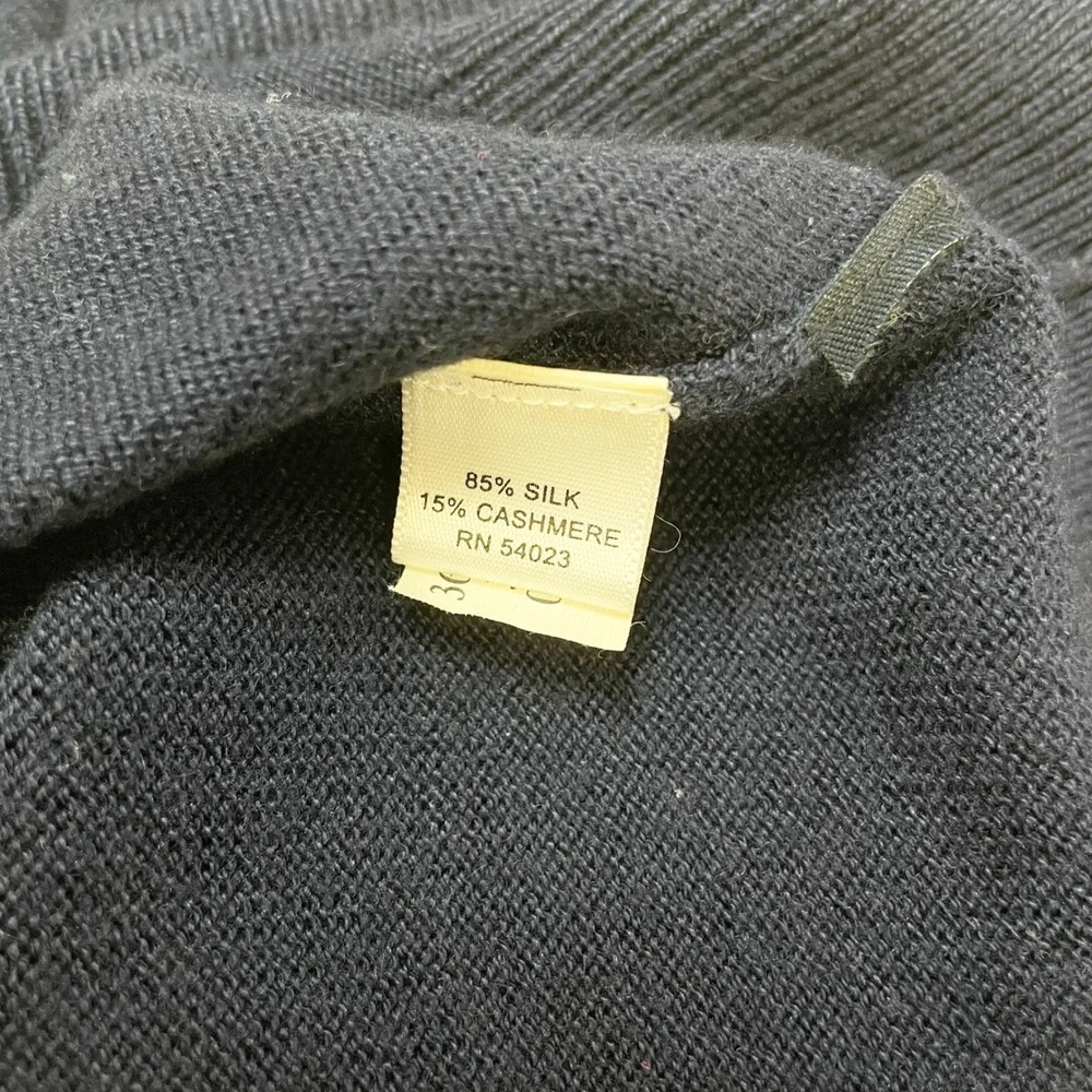 Banana Republic‎ Men's Navy Blue Silk Cashmere Polo Knit Sweater Size XL